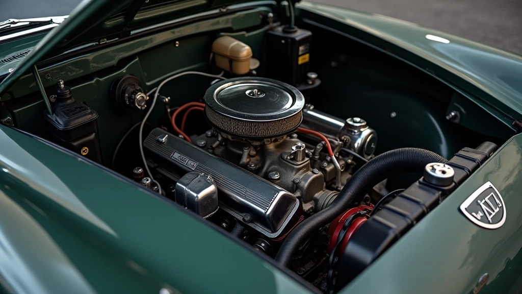 Legendinio automobilio variklio detalės