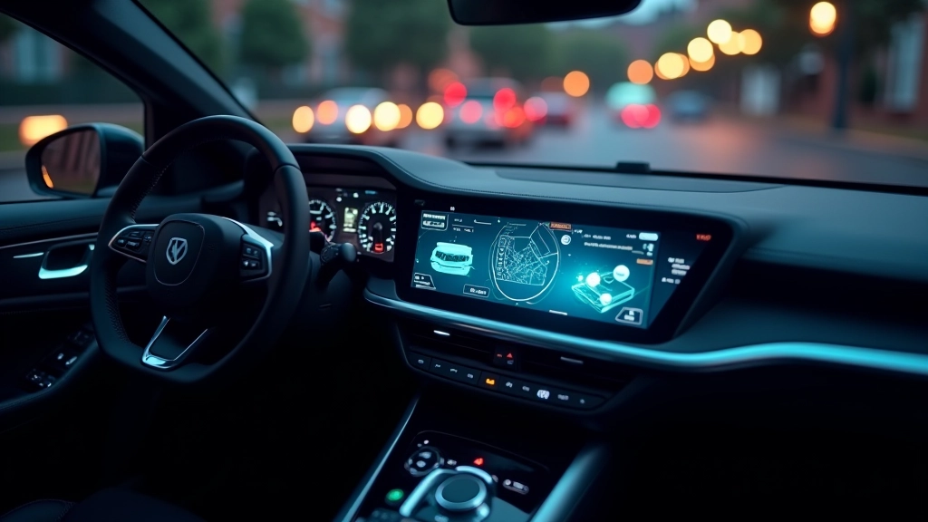 Modernūs kompiuteriniai automobilių valdymo sistemos ekranai ir digitali sąsaja